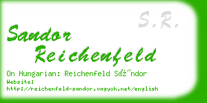 sandor reichenfeld business card
